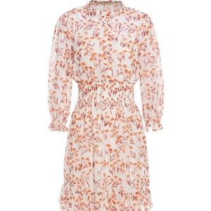 Maje Rhytona metallic trimmed floral print dress